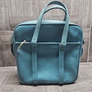 Samsonite Silhouette Blue Carry On Luggage Tote Bag Vintage